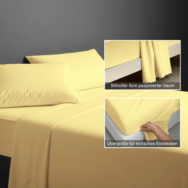 Premium Bettlaken mit 400 Fadenzahl aus 100% Baumwolle - Bettlaken - 180 x 280 cm - Rio Red
