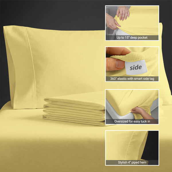 Luxury 800 Thread Count 100% Cotton Sheet Set