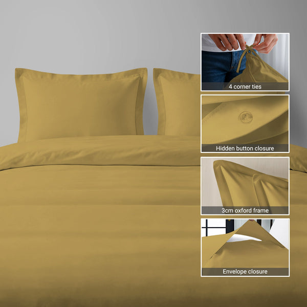 Premium 400 Thread Count 100% Cotton Duvet Cover Set