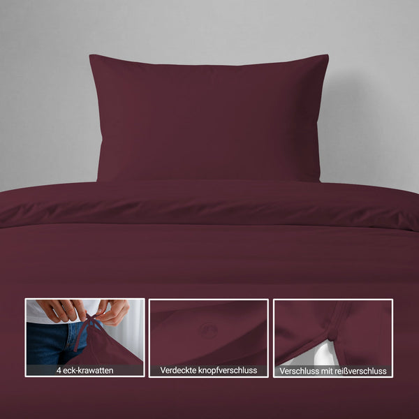 Premium Bettbezug-Set mit 400 Fadenzahl aus 100% Baumwolle