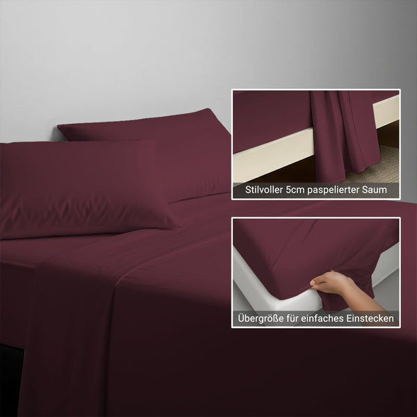 Premium Bettlaken mit 400 Fadenzahl aus 100% Baumwolle