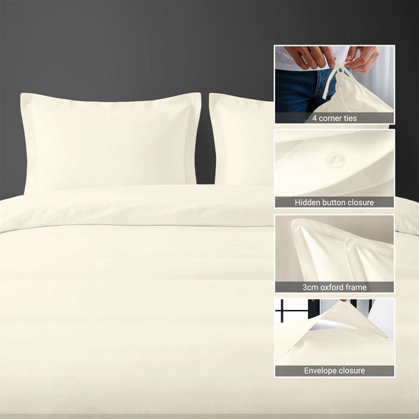 Premium 400 Thread Count 100% Cotton Duvet Cover Set
