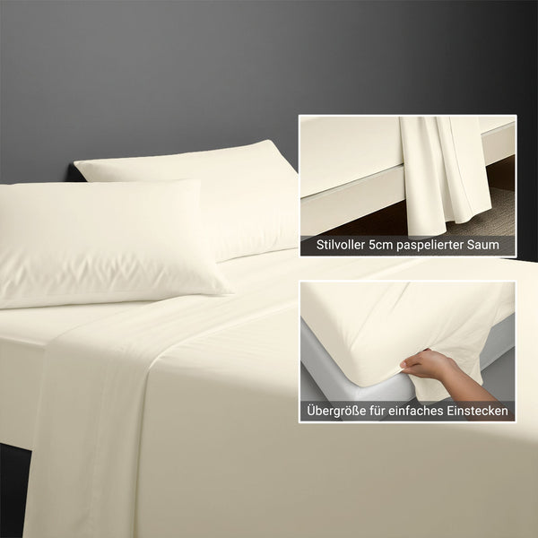 Premium Bettlaken mit 400 Fadenzahl aus 100% Baumwolle