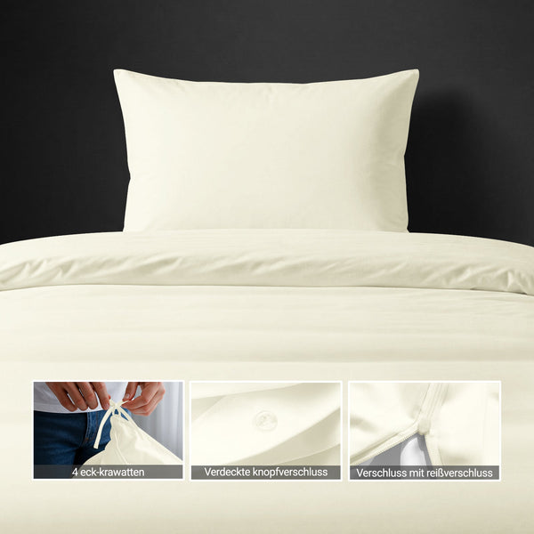 Premium Bettbezug-Set mit 400 Fadenzahl aus 100% Baumwolle