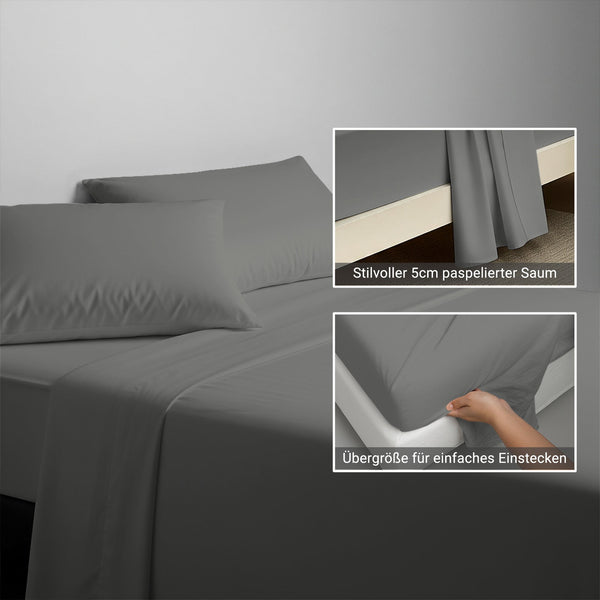 Premium Bettlaken mit 400 Fadenzahl aus 100% Baumwolle