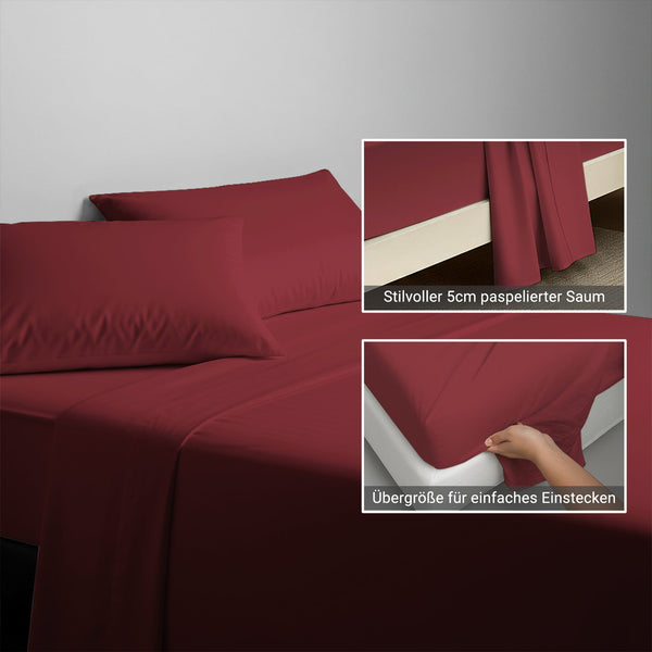Premium Bettlaken mit 400 Fadenzahl aus 100% Baumwolle