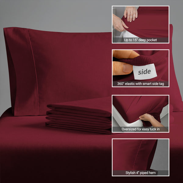 Deluxe 600 Thread Count 100% Cotton Sheet Set