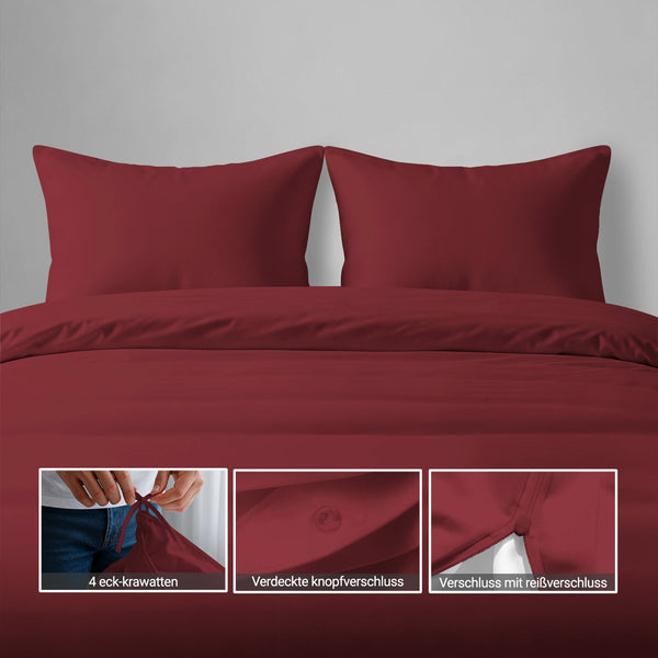 Premium Bettbezug-Set mit 400 Fadenzahl aus 100% Baumwolle