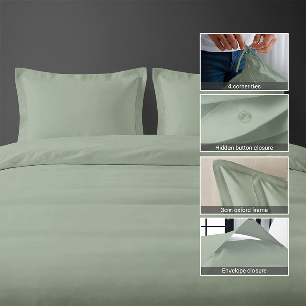 Premium 400 Thread Count 100% Cotton Duvet Cover Set