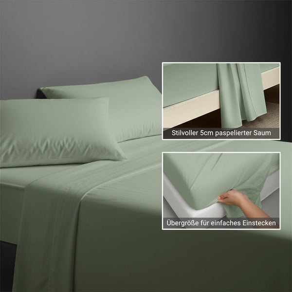 Premium Bettlaken mit 400 Fadenzahl aus 100% Baumwolle