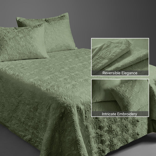 Premium 400 Thread Count 100% Cotton Quilted Bedspread