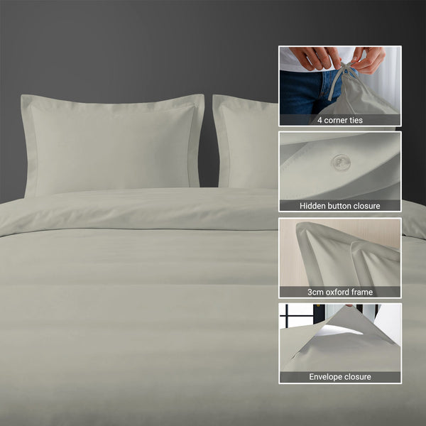 Premium 400 Thread Count 100% Cotton Duvet Cover Set