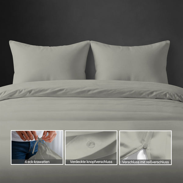 Premium Bettbezug-Set mit 400 Fadenzahl aus 100% Baumwolle