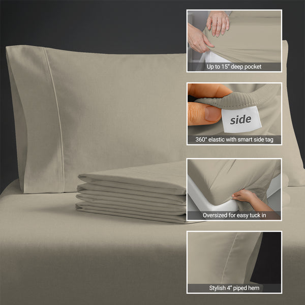 Percale 100% Cotton Sheet Set