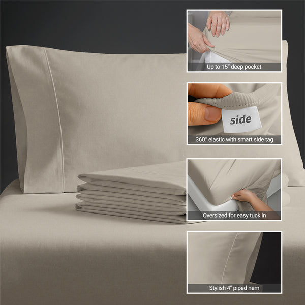 Luxury 800 Thread Count 100% Cotton Sheet Set