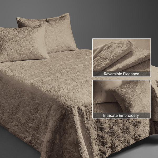 Premium 400 Thread Count 100% Cotton Quilted Bedspread