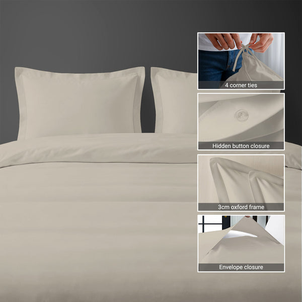 Premium 400 Thread Count 100% Cotton Duvet Cover Set