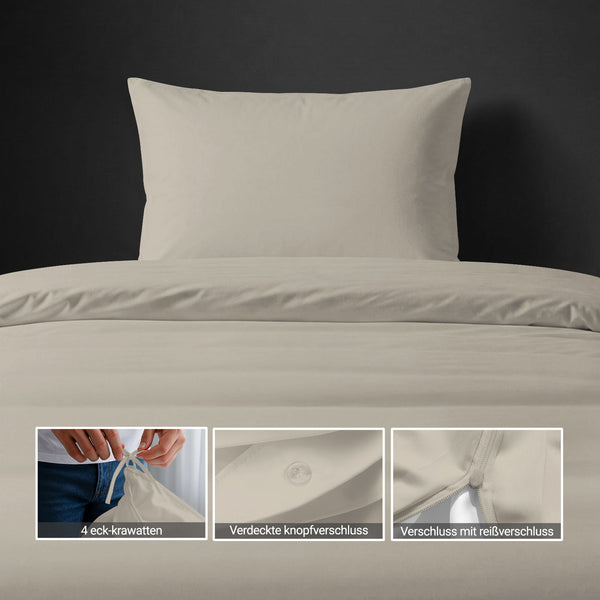 Premium Bettbezug-Set mit 400 Fadenzahl aus 100% Baumwolle