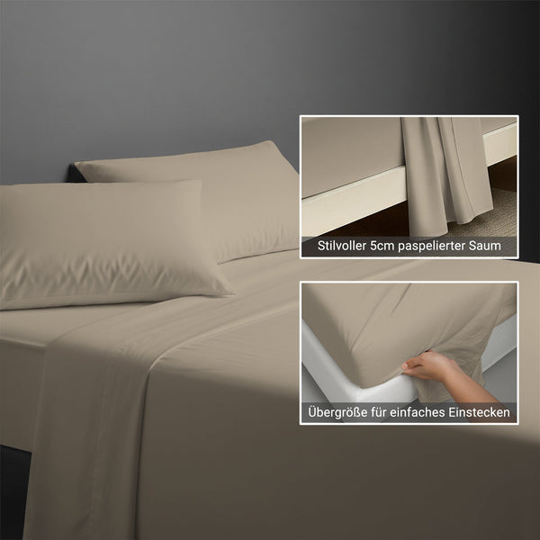 Premium Bettlaken mit 400 Fadenzahl aus 100% Baumwolle