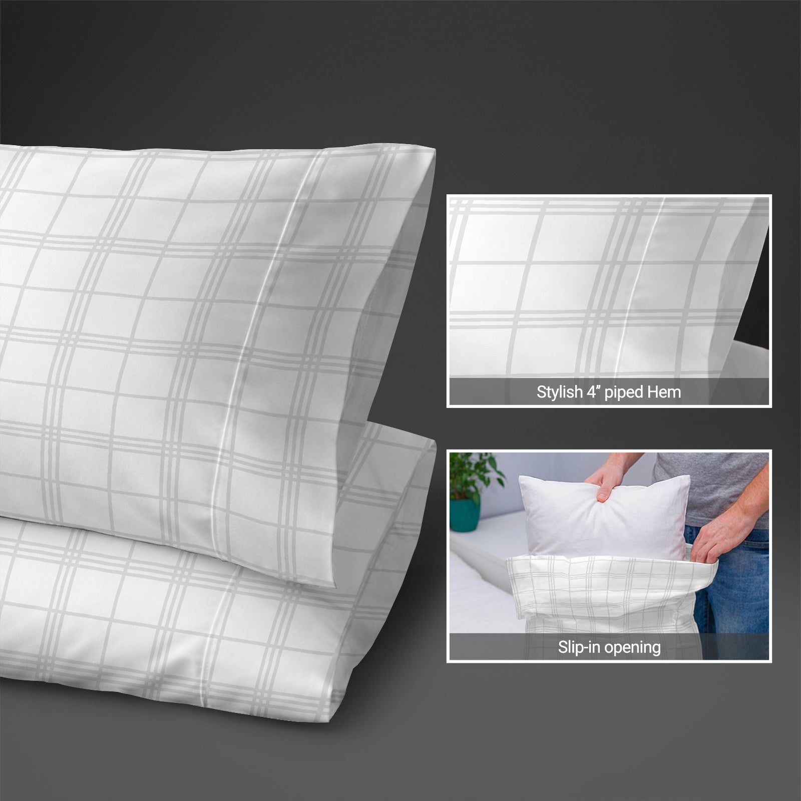 Premium 300 Thread Count 100% Cotton Pillowcases (2 PC)