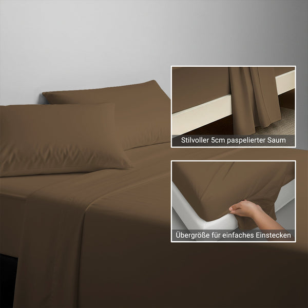 Premium Bettlaken mit 400 Fadenzahl aus 100% Baumwolle