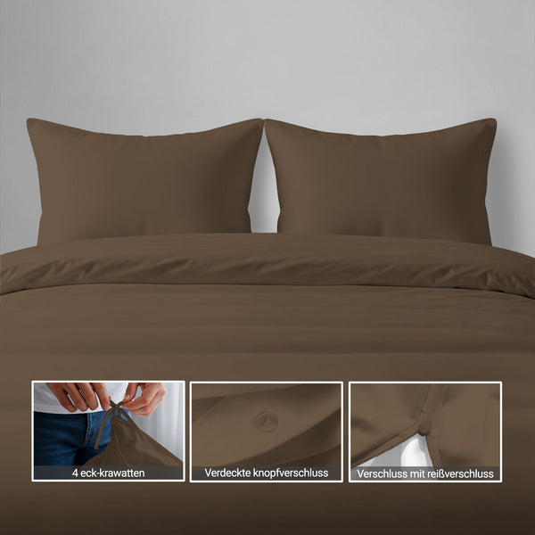 Premium Bettbezug-Set mit 400 Fadenzahl aus 100% Baumwolle
