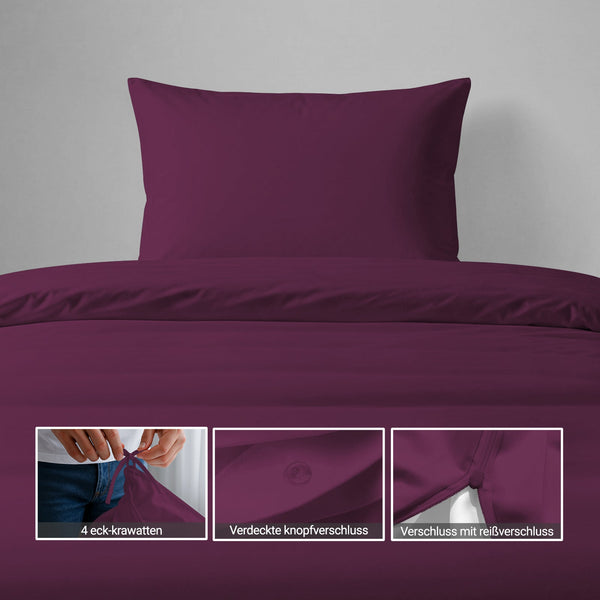 Premium Bettbezug-Set mit 400 Fadenzahl aus 100% Baumwolle