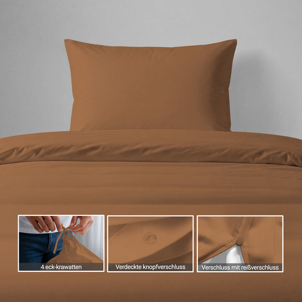 Premium Bettbezug-Set mit 400 Fadenzahl aus 100% Baumwolle