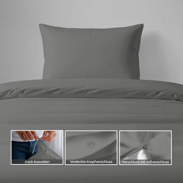 Premium Bettbezug-Set mit 400 Fadenzahl aus 100% Baumwolle