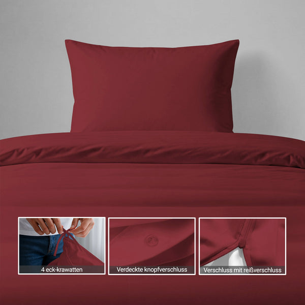 Premium Bettbezug-Set mit 400 Fadenzahl aus 100% Baumwolle