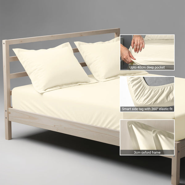 Premium 400 Thread Count 100% Cotton Fitted Sheet