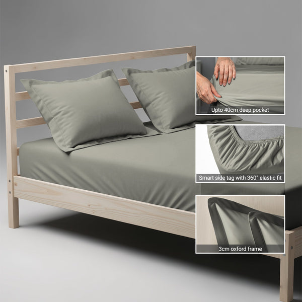 Premium 400 Thread Count 100% Cotton Fitted Sheet