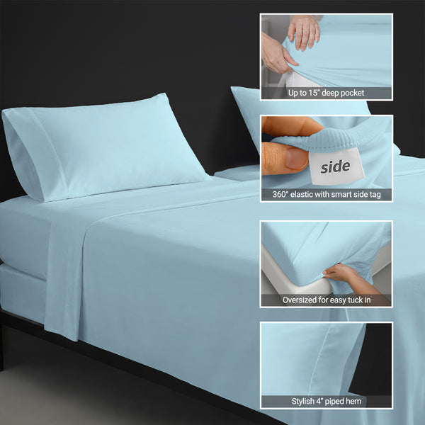 Luxury 800 Thread Count 100% Cotton Sheet Set