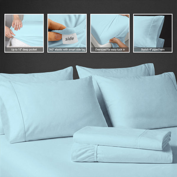 Luxury 800 Thread Count 100% Cotton Sheet Set