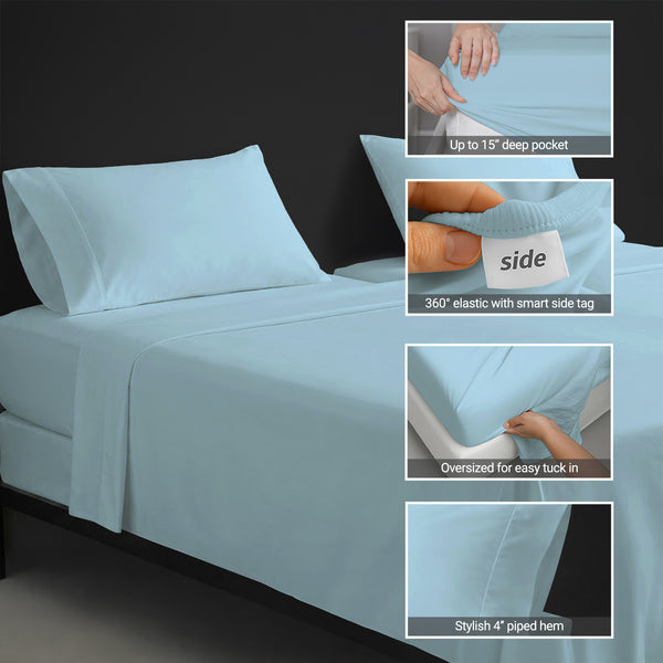 Deluxe 600 Thread Count 100% Cotton Sheet Set