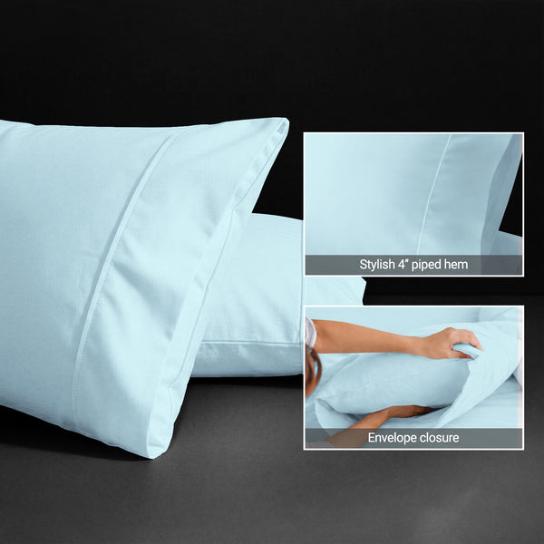 Luxury 800 Thread Count 100% Cotton Pillow Envelope Cases