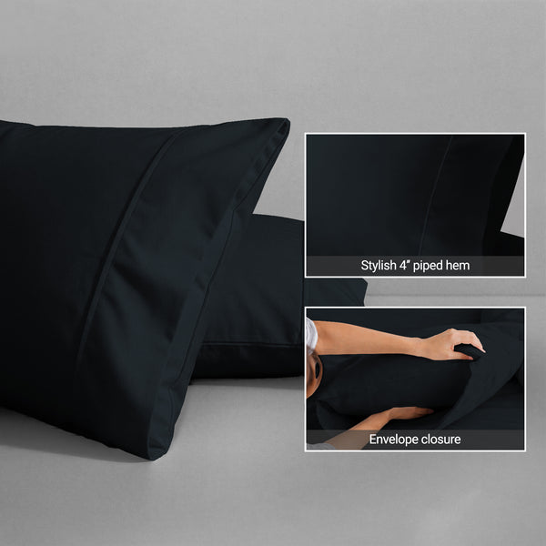 Deluxe 600 Thread Count 100% Cotton Pillow Envelope Cases