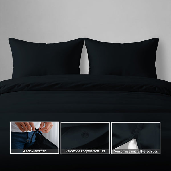 Deluxe Bettbezug-Set mit 600 Fadenzahl aus 100% Baumwolle