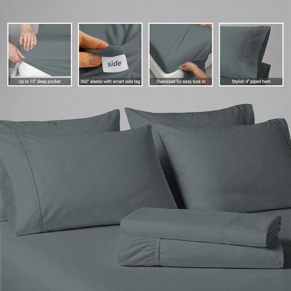 Luxury 800 Thread Count 100% Cotton Sheet Set