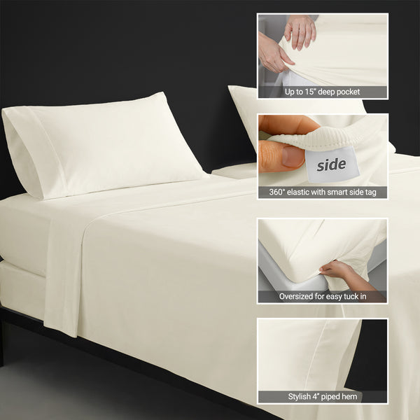 Luxury 800 Thread Count 100% Cotton Sheet Set