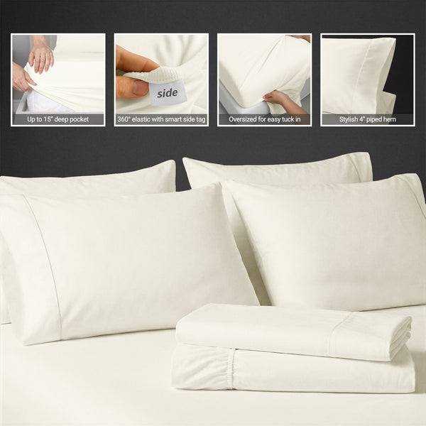 Luxury 800 Thread Count 100% Cotton Sheet Set