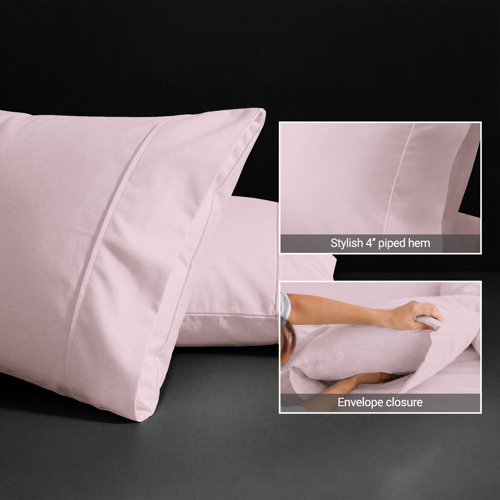 Royale 1000 Thread Count 100% Cotton Pillow Envelope cases
