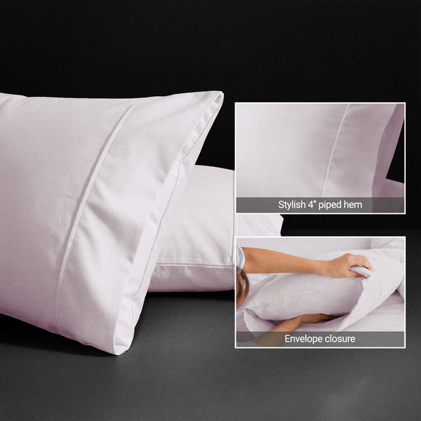 Premium 400 Thread Count 100% Cotton Pillow Envelope Cases