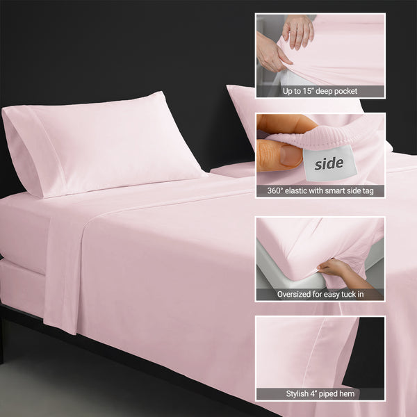 Deluxe 600 Thread Count 100% Cotton Sheet Set