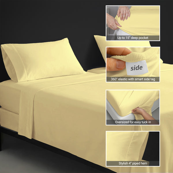 Deluxe 600 Thread Count 100% Cotton Sheet Set