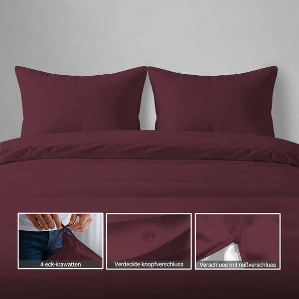 Premium Bettbezug-Set mit 400 Fadenzahl aus 100% Baumwolle