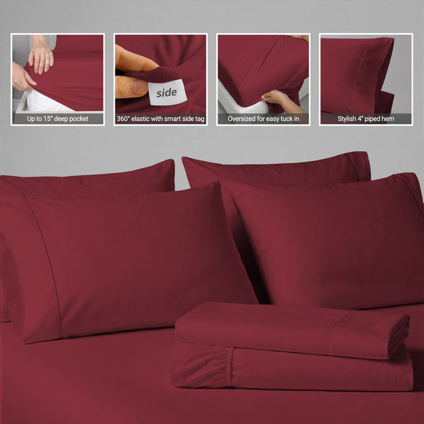 Luxury 800 Thread Count 100% Cotton Sheet Set
