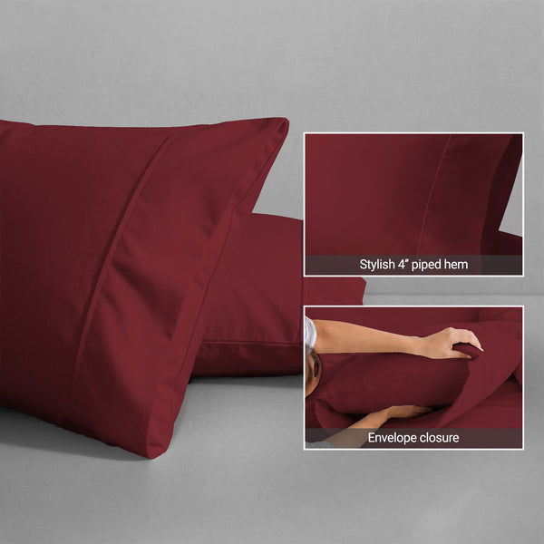 Premium 400 Thread Count 100% Cotton Pillow Envelope Cases