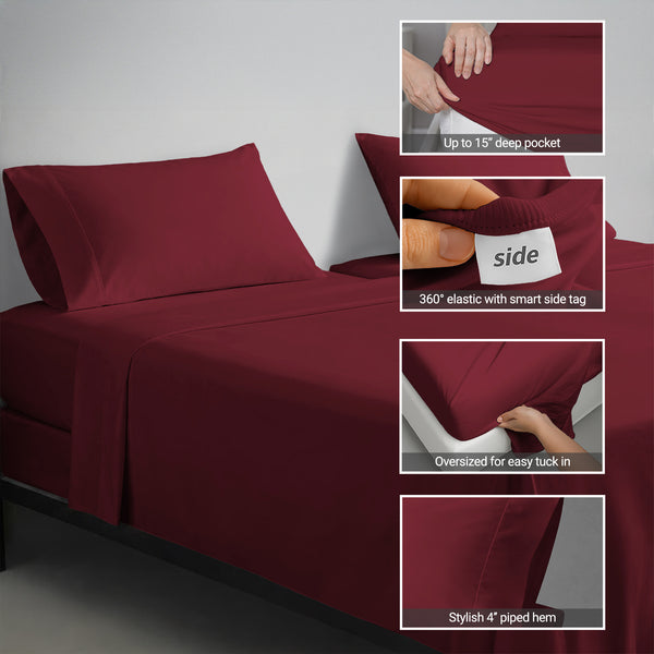 Deluxe 600 Thread Count 100% Cotton Sheet Set