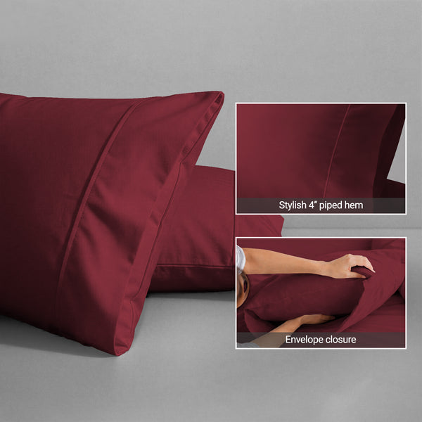 Luxury 800 Thread Count 100% Cotton Pillow Envelope Cases